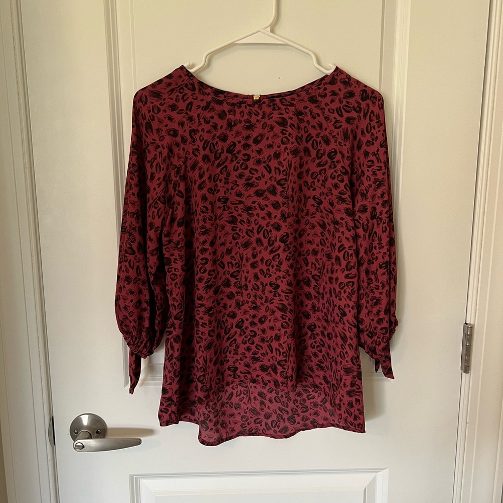 Leopard Print Papermoon Long Sleeved Blouse - Picture 1 of 5